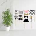 Creative Wedding Party Handheld Photo Props Bride and Groom Team Shooting Decorations Funny Birthday Party DIY Shooting. 
