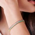 11PCS Fashion Shining Bracelet Stack Exquisite Rhinestone Elasticity Bracelet.