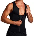 Men's Slimming Modeling Strap Belt Slimming Corset Vest Compression Shapewear Slim Three-breasted Top Fat Burning Vest. 
