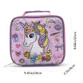 BLING BABIES Children's tote, lunch bag, double sided unicorn sequin design, pink and purple, suitable for carrying food. 