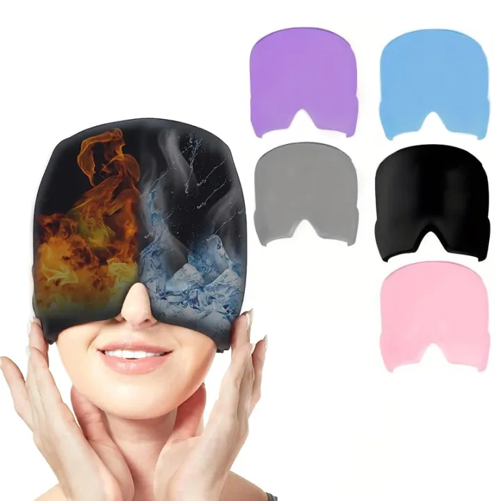 Gel Ice Pack Cap Hat Fitting Gel Ice Headache Migraine Hat Cold ...