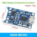 "TP4056 Charging Module | Lithium Battery Charger with Protection | Micro USB 1A Battery Charging Module". 