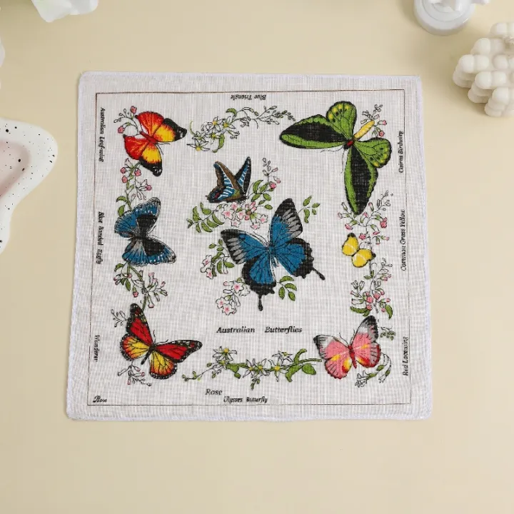 6%20Pack%20of%20Women's%20Handkerchiefs,%20Classic%20Animal%20Handkerchiefs,%20Pure%20Cotton%20Handkerchiefs,%20Wedding%20Bride%20and%20Groom%20Souvenirs,%20Flap%20Pocket%20Pants%20Scarf,%20Placemat%20-%20Image%204