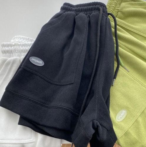 Women's%20comfortable%20loose%20wide-legged%20drawstring%20A%20pants%20Slim%20Waist%20Slim%20fit%20casual%20home%20versatile%20sports%20shorts%20-%20Image%203
