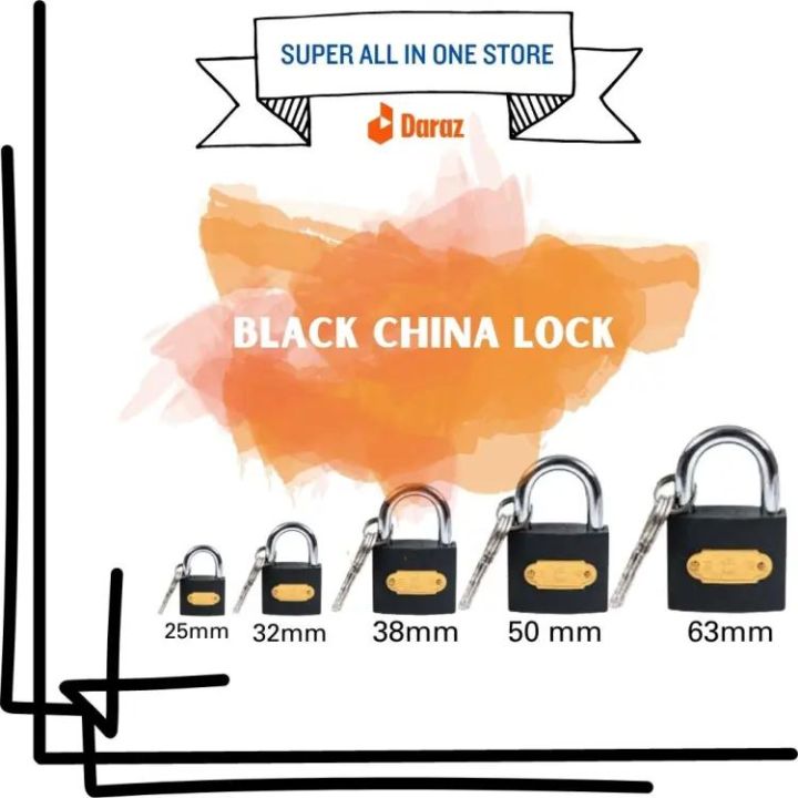 china lock black 38mm
