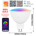 Tuya Smart LED Spotlight Bulb GU5.3/MR16 DC12V LED Downlight Lamp RGBCW Color Change WIFI APP Control Work With Alexa GoogleHome lightify. 