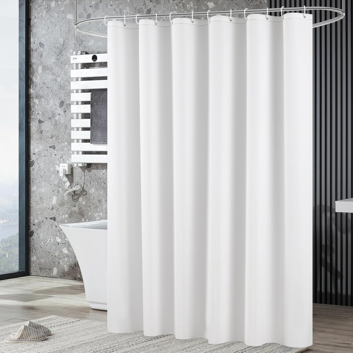 ​​Premium PEVA Bath Curtain - Waterproof & Opaque Shower Liner with Metal Grommets, Silky Feel​