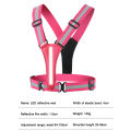 LED Running Vest USB Rechargeable Reflective Security Vest Adjustable Night Running Riding Clothing High Visibility Elastic Band.