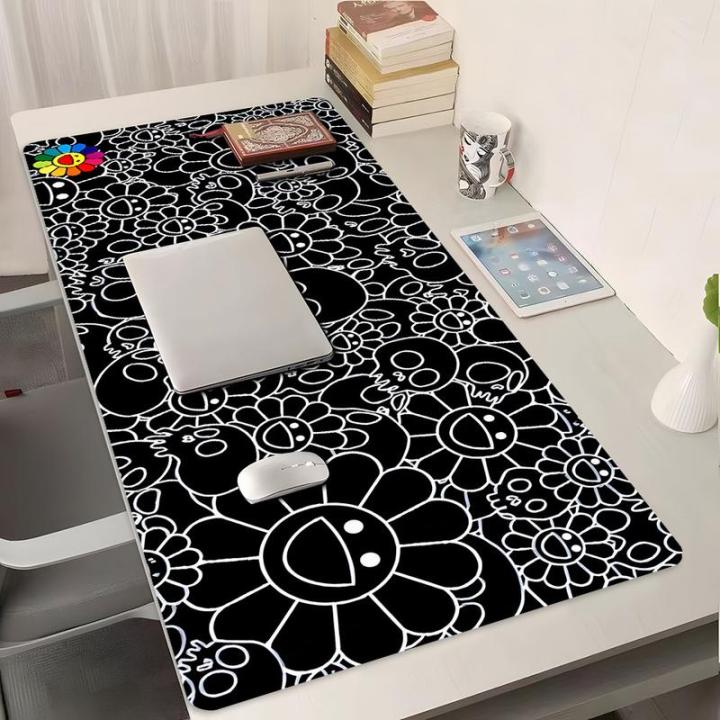 Art%20Skull%20Flower%20Gaming%20Mouse%20Pad%EF%BC%8CLarge%20Non-Slip%20Locking%20Edge%EF%BC%8CAesthetic%20Washable%20%20Desk%20Pad%20for%20Home%20Office%EF%BC%8CGamer%20-%20Image%204