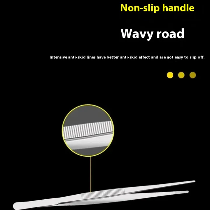 JUSTLANG%20Medical%20Tissue%20Forceps%20Thickening%20Stainless%20Steel%20Toothed%20Forceps%20Hook%20Dressing%20Tweezers%20Straight%20Elbow%20Clamp%20Forceps%20-%20Image%203
