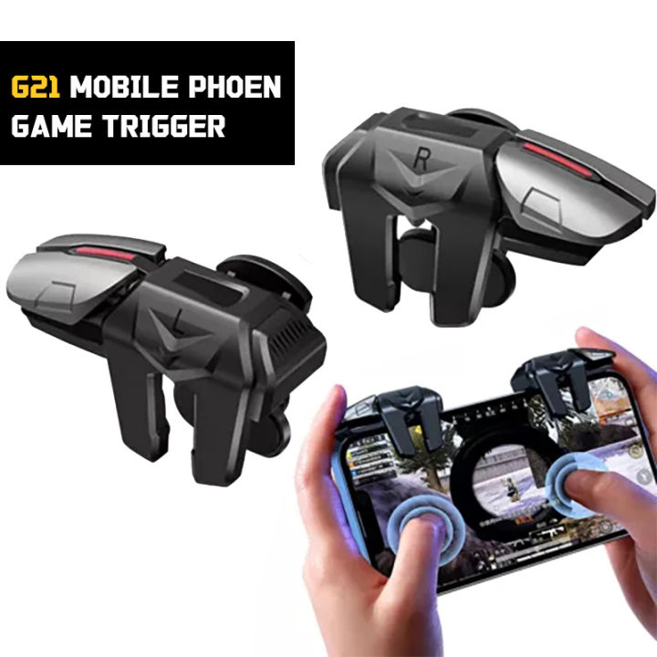 G21 Six Fingers Mobile Phone Game Trigger for PUBG Aim Shooting L1 R1 ...