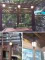 European and American outdoor chandelier waterproof balcony corridor aisle courtyard lamp garden grape rack pavilion outdoor chandelier. 