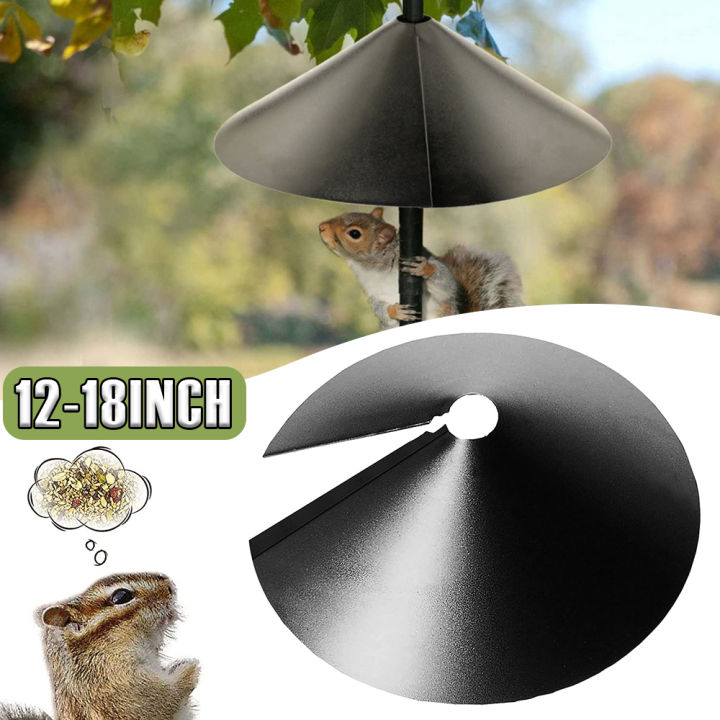 1/2Pcs Outdoor Squirrel Baffle 12-18 inch Wrap Around Squirrel Proof Baffles Durable Plastic Bird Feeder Baffle for Bird House