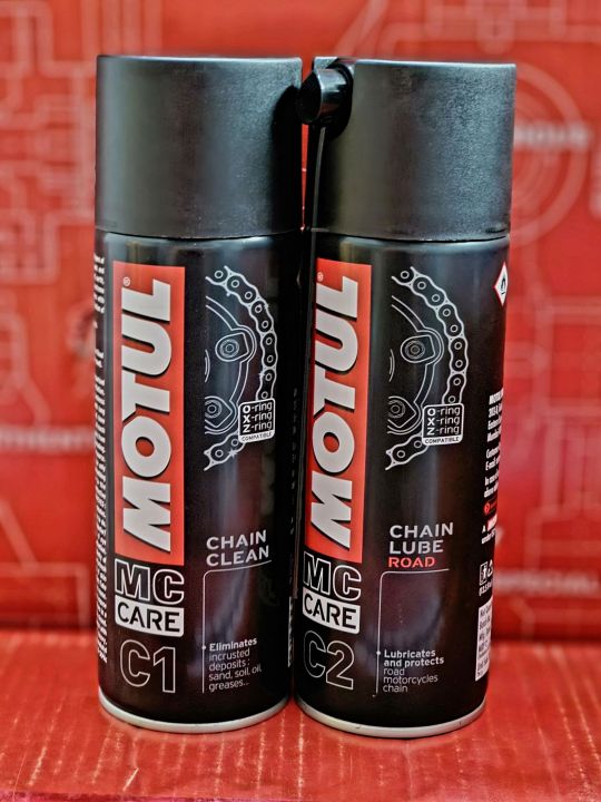 Motul Chain Lube(C2) 400ml and Chain Clean(C1) 400ml Combo