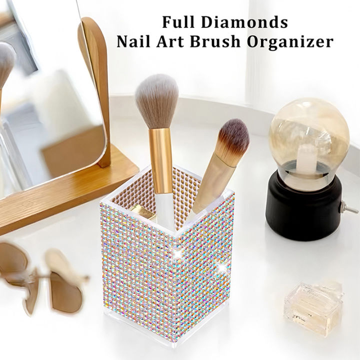 Bling%20Pen%20Container%20with%203%20Slots%20Pencil%20Holder%20Makeup%20Brush%20Storage%20Box%20Rhinestone%20Desktop%20Dressing%20Table%20Organizer%20Tool%20-%20Image%202