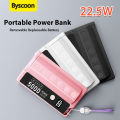 Byscoon Portable Power Bank 22.5W Fast Charging Removable Replaceable 21700 Battery(Not included) for iPhone 16 15 Samsung. 