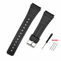 12 14 16 18 20 22mm Silicone Watch Strap for Casio W800H SGW400 F91W F84 F105/108 A158/168 AE1200/1300 Band PU Resin Bracelet. 