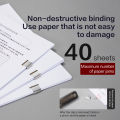 KHINSUN Paper Clipper Staplers Push Clamp File Documents Binding Tool Stapling Machine Paper Clips With Refills Office Supplies. 