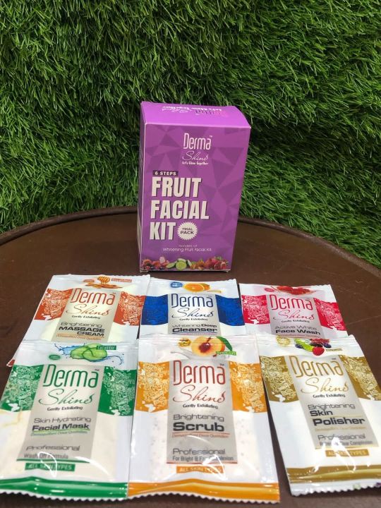 Derma Shine Original Facial Kit Made In Germany (Imported) Pack Of 6 In Sachets Trial Pack