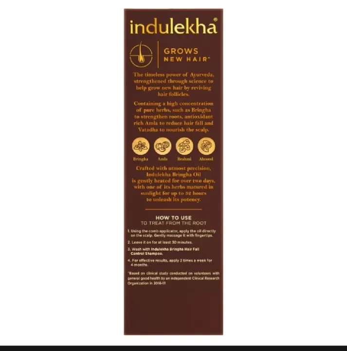 Indulekha%20Bringha%20Ayurvedic%20Hair%20Oil%20100ml%20For%20Hair%20Fall%20Control%20with%20Amla%20&%20Coconut%20Oil,%20With%20Comb%20Applicator%20-%20Image%202
