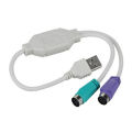 1PC USB Male To PS/2 PS2 Female Converter Cable Cord Converter Adapter Keyboard Y Splitter Adapter Connector Extension Cable. 