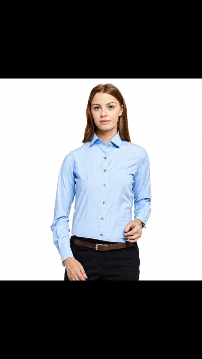 Women's Full Sleeve Formal Shirt Elegant Business Casual Top for Office Wear
