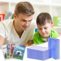 1/25/50Pcs Transparent Korean  Card Sleeve with Protective Film Clear Card Holder Idol Photo Game Card Cover 35PT. 