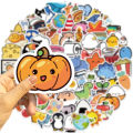 100pcs Cute Mini Animals Foods Cartoon Graffiti Stickers Phone Guitar Laptop Notebook Suitcase Cup Waterproof Sticker Kids Toy.