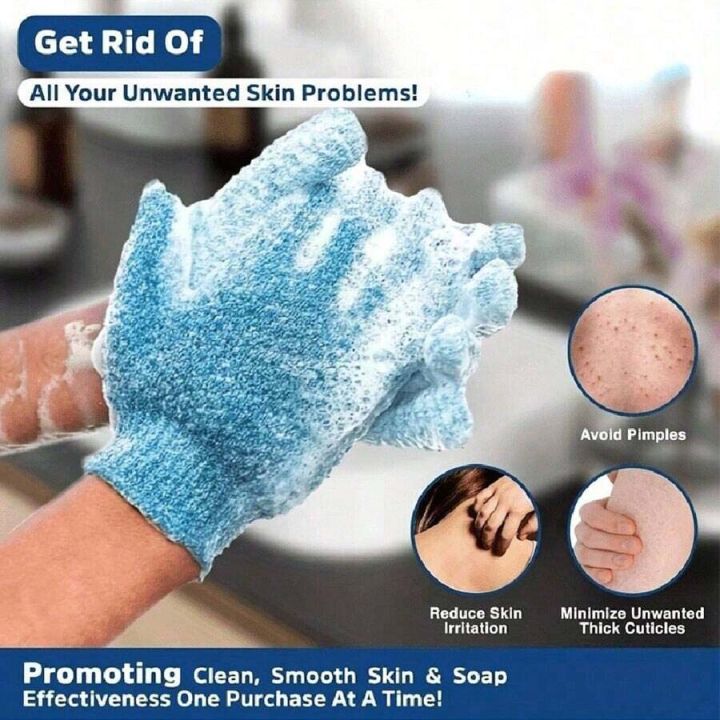 2pcs/6pcs/12pcs%20Reversible%20Exfoliating%20Shower%20Gloves,%20Body%20Scrub%20Gloves,%20,Cleansing%20Tools%20Bath%20Towel%20Bath%20Products%20Back%20Scrub%20-%20Image%202