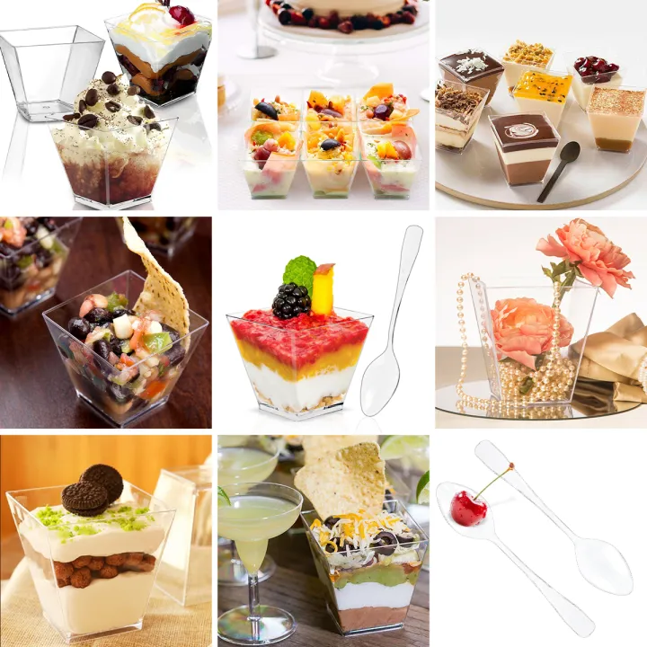 50Pcs%20Dessert%20Cup%20with%20Lid%20Spoon%20Clear%20Plastic%202oz/60ml%20Mini%20Dessert%20Pot%20Disposable%20Cups%20for%20Dessert%20Pudding%20Mousse%20Yogurt%20Snack%20-%20Image%204