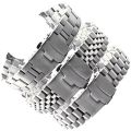 316L Solid Stainless Steel Strap for  SKX009 Jubilee Bracelet Curved End Men Watch Accessory 18mm 19mm 20mm 21mm 22mm 24mm. 