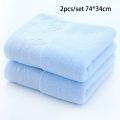 2pcs Towel Rose Style Thickened Absorbent Towel Pure Cotton Quick Absorbent Quick Dry Face Towel Bathroom Hotel Travel Supply.