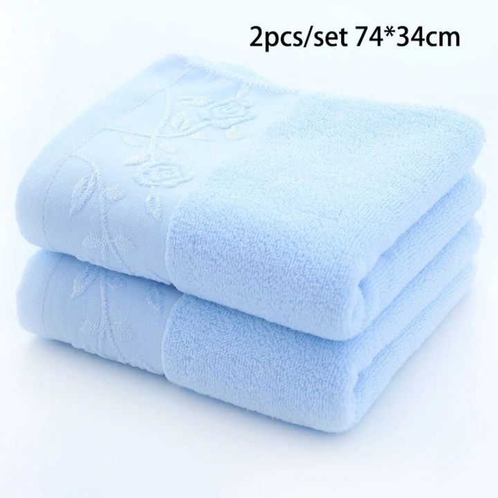 2pcs%20Towel%20Rose%20Style%20Thickened%20Absorbent%20Towel%20Pure%20Cotton%20Quick%20Absorbent%20Quick%20Dry%20Face%20Towel%20Bathroom%20Hotel%20Travel%20Supply%20-%20Image%206