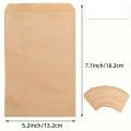 50Pcs/100Pcs Natural Kraft Paper Bags, Food Grade Food Storage Bags 3×5/4×6/5×7/6×8 Inch Snack Bags, Flat Gift Bags, Perfect. 