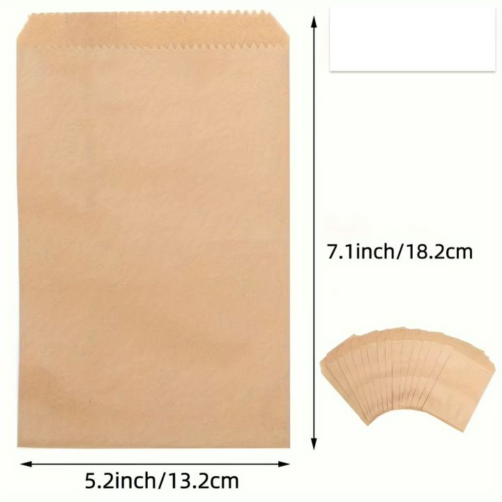 50Pcs/100Pcs%20Natural%20Kraft%20Paper%20Bags,%20Food%20Grade%20Food%20Storage%20Bags%203%C3%975/4%C3%976/5%C3%977/6%C3%978%20Inch%20Snack%20Bags,%20Flat%20Gift%20Bags,%20Perfect%20-%20Image%207
