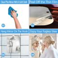 Acrylic Anti Fog Mirror Shower Shaving Fogless Mirror Washroom Travel Accessories For Women Makeup Man Shaving Bathroom Tools. 