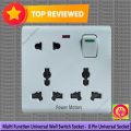 8 Pin Multi with 2 Pin and Dual 3 Pin 16A Combined Function Universal Socket with Switch & board. 