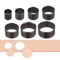 7Pcs Leather Circle Cutting Die Leather Stencil Cutter Mold Round Hollow Hole Punch Set Paper Leather Craft Tools. 