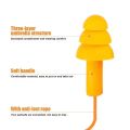 Soft Silicone Corded Ear Protector Soundproof Earmuffs Noise Protection Earplugs Sleep Snoring Reusable Ears Plugs.