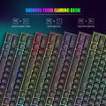 MageGee TS91 60% Wired Keyboard 61 Keys RGB Mini Portable Mechanical Feeling Membrane Keyboard for Windows Table PC Office. 