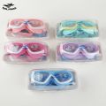 Children's Fashion Swimming Glasses Earplugs Waterproof Anti-fog Big Frame Diving Silicone HD Swimming Glasses. 