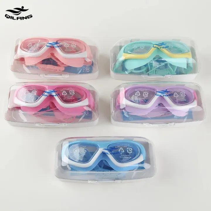 Children's%20Fashion%20Swimming%20Glasses%20Earplugs%20Waterproof%20Anti-fog%20Big%20Frame%20Diving%20Silicone%20HD%20Swimming%20Glasses%20-%20Image%203