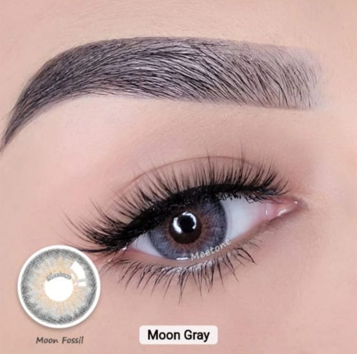 Color Name: Moon Gray, Soft Colored Contact Lenses / Eye Lenses / Cosmetics Lenses / Fashion Lenses, High Quality Product, 100% Original Imported, Easy to Wear Up to 8 Hours in a Day With Free Starter Kit