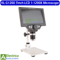 KL G1200 1-1200X Microscope Digital Portable 7" LCD Video Microscope 12MP for Soldering Electronic PCB Inspection Continuous Zoom by Electrica. 