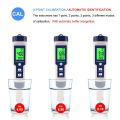 Digital 5 in 1 Salinity TDS EC PH Temp Tester with ATC, High Accuracy Salinity Tester for Hydroponics Seawater Aquariums Marine Monitoring and Koi Fish Pond pH Tds Meter. 