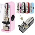 Universal Mechanical Metronome Portable Metronome For Piano Guitar Violin Ukulele Wind Up Mechanism Metal Movement Metronome. 