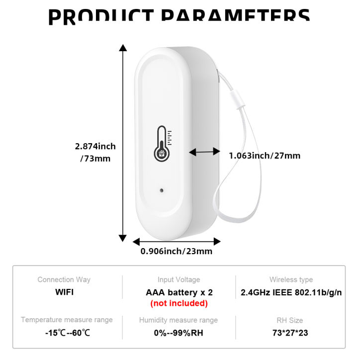 1/2pcs%202025%20New%20IP65%20Waterproof%20Outdoor%20Tuya%20WIFI%20Temperature%20Humidity%20Sensor%20Home%20Smart%20Life%20Thermometer%20Support%20Alexa%20%20-%20Image%206