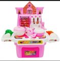 Kids pretend play pink/blue kitchen set with water circulation and dish washer toy 35*39*14 cm. 