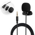 MC01A Portable External 3.5mm Hands-Free Mini Wired Collar Clip Lapel Lavalier Microphone for PC Laptop Lound Speaker. 