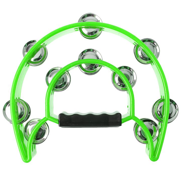 Half Moon Double Row Handheld Tambourine